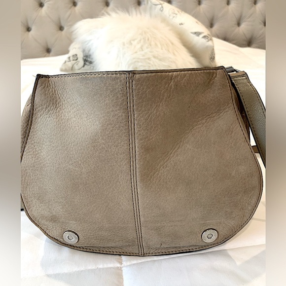 Rebecca Minkoff Suede Saddle Shoulder/Crossbody Bag - Picture 9 of 10
